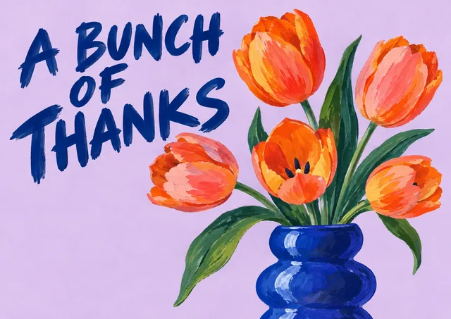 Thank You Cards on a postcard