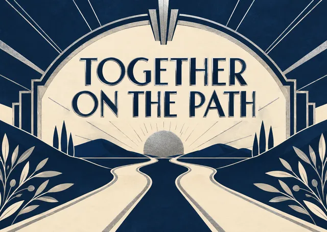 An anniversary card for a couple, celebrating the path they've walked together, side by side.