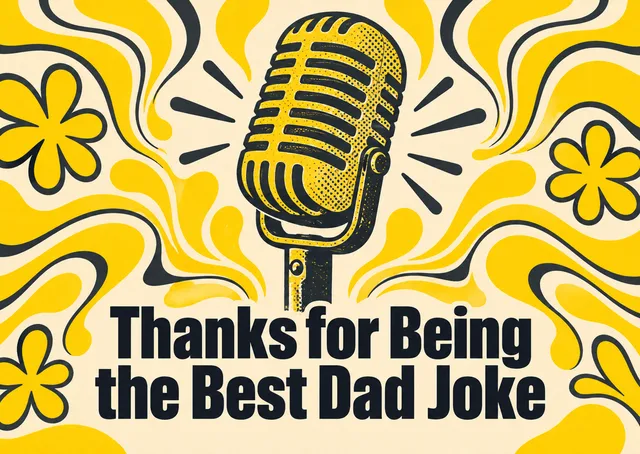 A playful Father's Day card for any dad who loves a good laugh. This funny card celebrates the dad who's mastered the art of the perfect pun.