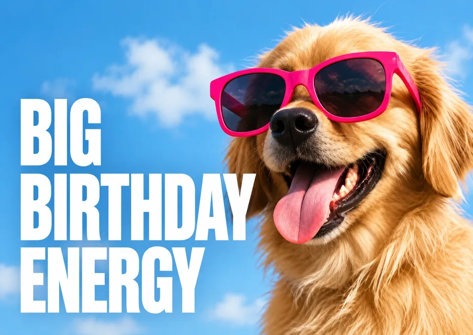 A funny card for their birthday: Big Birthday Energy.