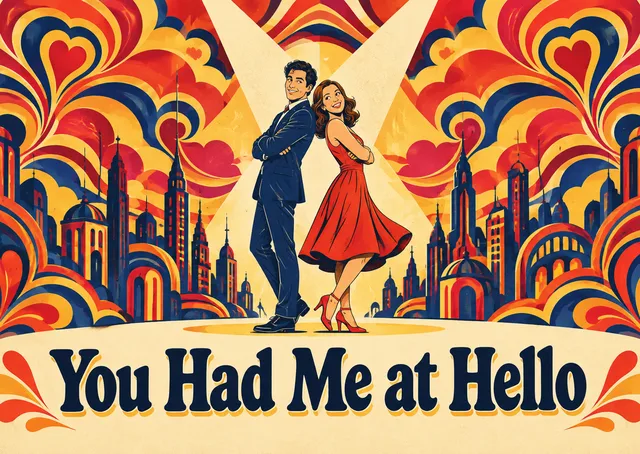 A big, funny Valentine's Day card styled like a movie poster, perfect for a partner or anyone you love with a flair for drama.