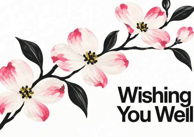 A gentle and sophisticated card for sending warm healing thoughts to a loved one. Its elegant design offers a quiet, thoughtful way to share your support.