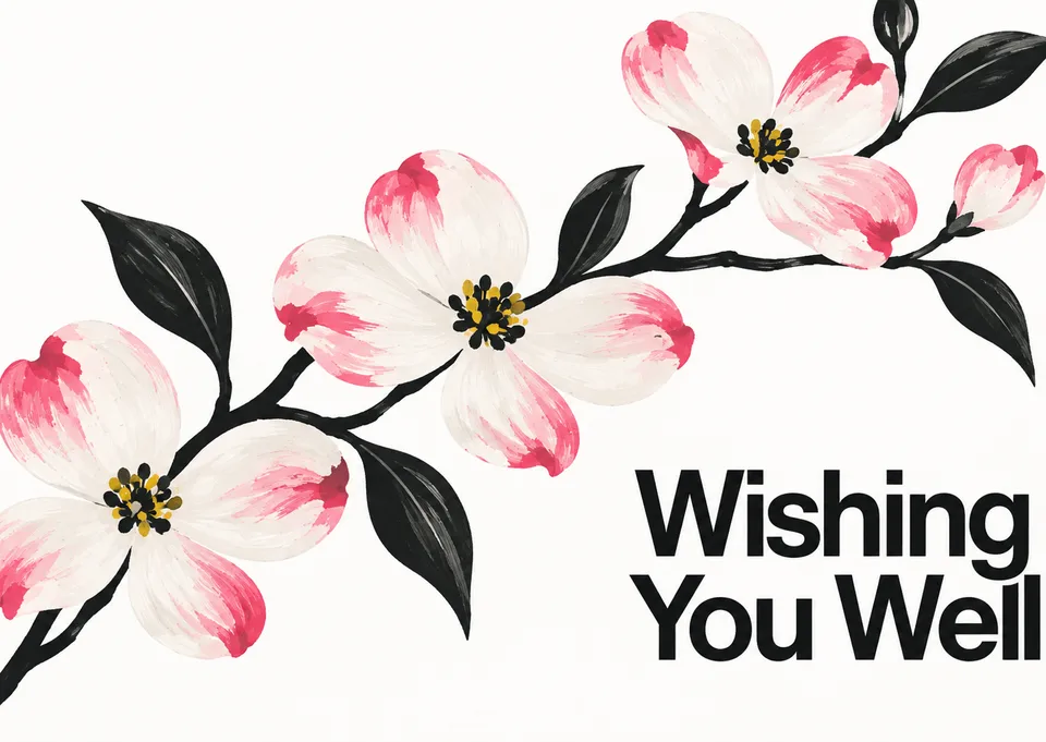 A gentle and sophisticated card for sending warm healing thoughts to a loved one. Its elegant design offers a quiet, thoughtful way to share your support.