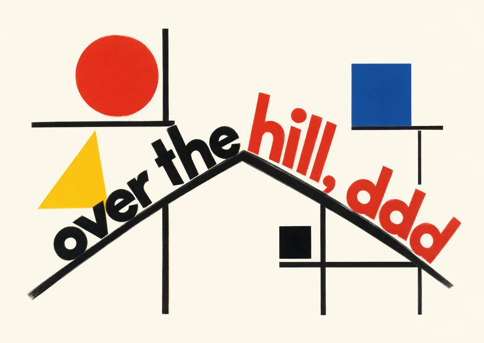 A birthday card for dad that says “Over the Hill, Dad” on the front.