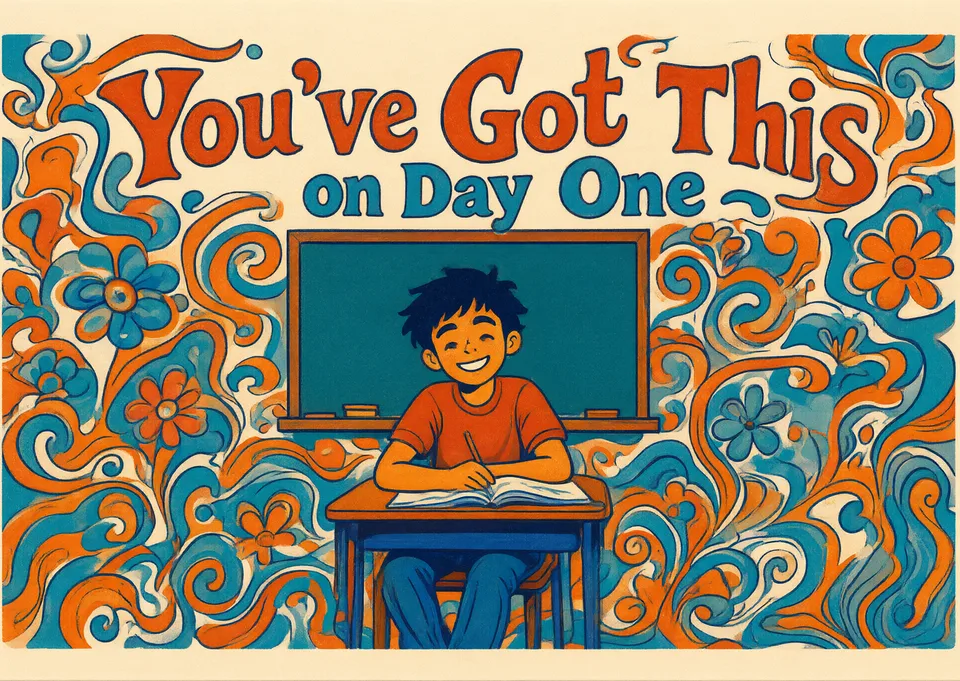 A warm and encouraging back-to-school card for any student. It offers sincere wishes for a great first day and the year ahead.