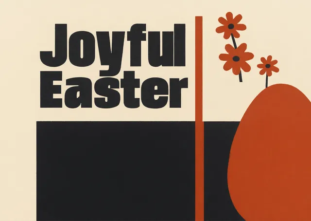 A fresh Easter greeting for anyone to send to friends or family.