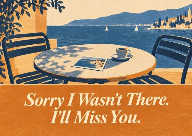 Sorry & Apology Cards on a postcard