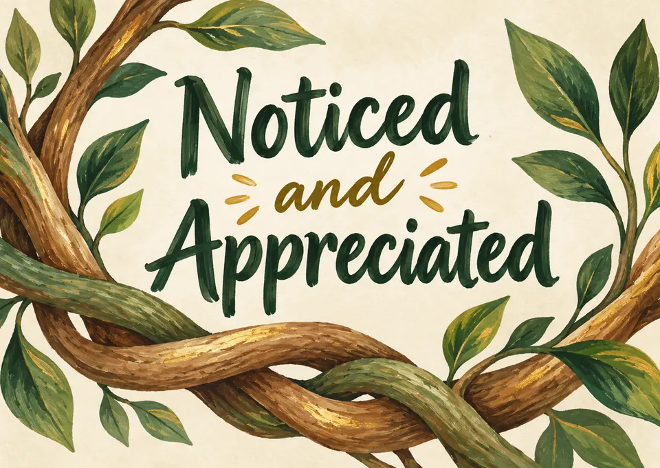 A thank-you for someone's quiet, consistent effort, the kind that keeps things running and rarely gets noticed.