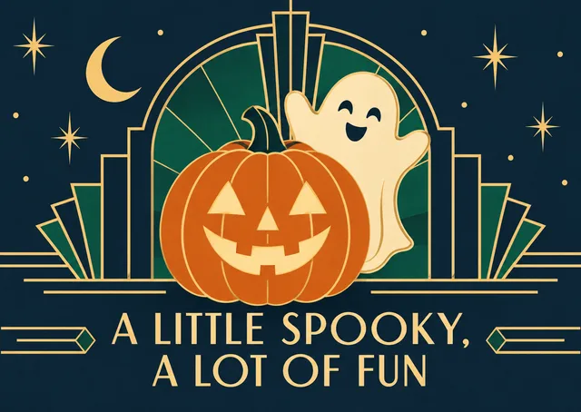 A warm and inviting Halloween card for friends or family. This cheerful design features a glowing lantern and a friendly ghost to celebrate the season with joy.
