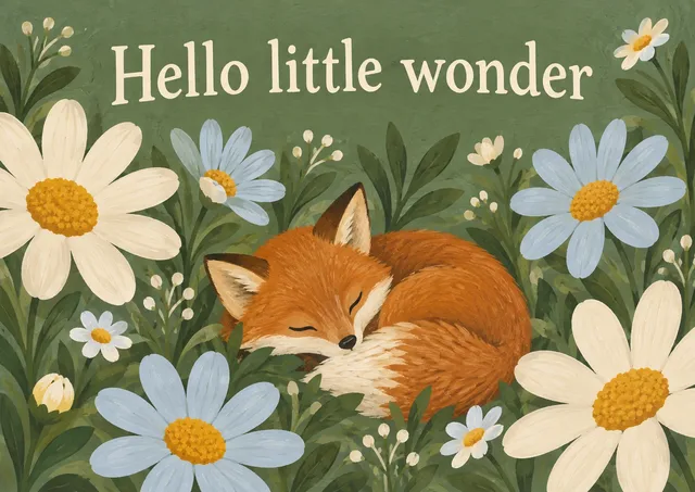 A thoughtful card for a new baby: Hello Little Wonder.