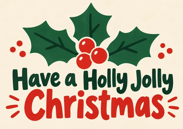 A cheerful and festive holiday card for a friend or coworker, featuring a clean design that brings a touch of seasonal joy to their mailbox.