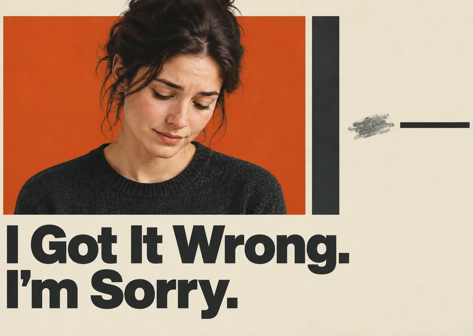 A sincere apology card for anyone you need to make things right with, simple and honest without being heavy or cute.