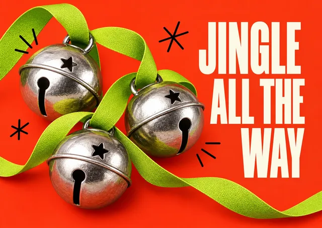 A thoughtful card for the Christmas season: Jingle All the Way.