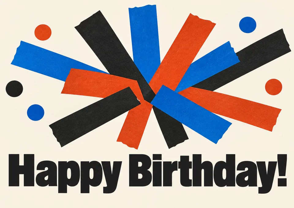 A cheerful kid birthday card for a coworker, with playful confetti energy. Bright, simple, and easy to match with any gift.