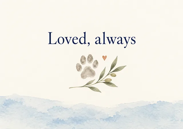 A tender way to remember a much-loved companion.