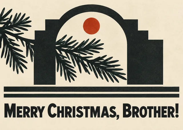 A classic Christmas card for your brother, with elegant holiday energy and a simple, timeless greeting. Perfect for sending seasonal wishes that feel warm and sincere.
