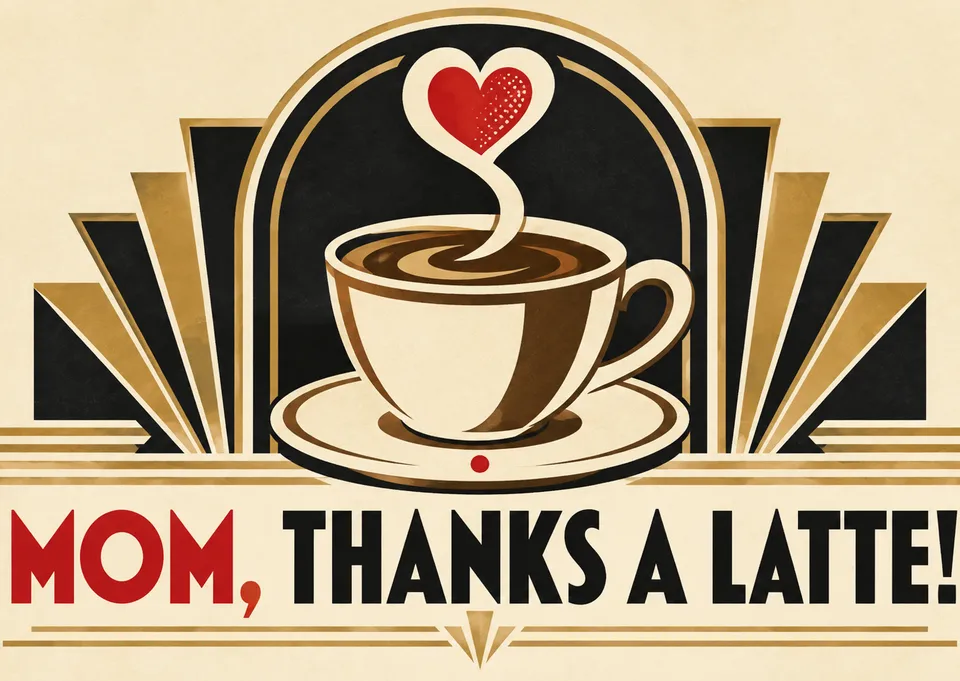 A light, funny thank-you card for mom. Send it when you want to say you appreciate her, with a clear coffee pun that feels warm and playful.