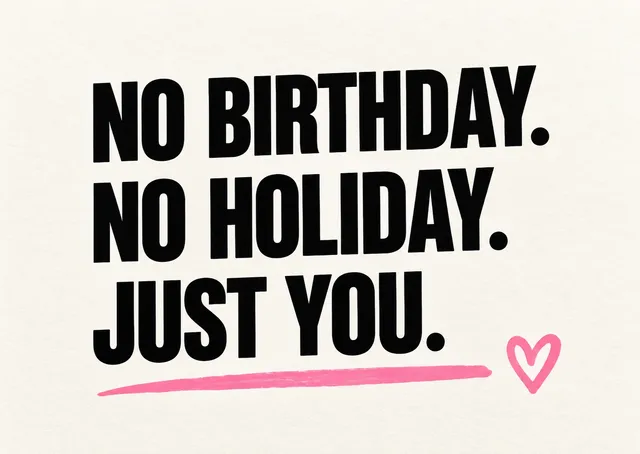 A thoughtful card for a little hello or check-in: No Occasion. Just You..