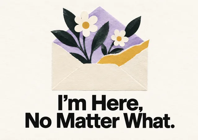 A simple, low-pressure note for any moment, with flowers spilling out of an envelope and no occasion required.