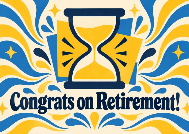 A big, celebratory retirement party invitation for your partner. Send it when you want to feel proud, happy, and ready for the next chapter together.