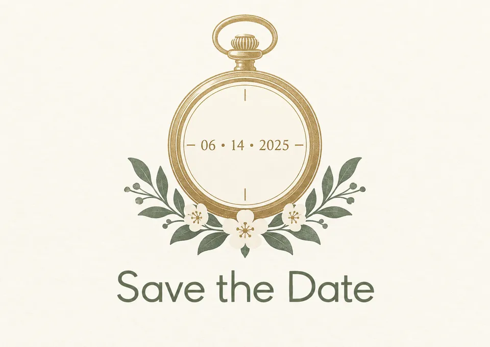 A tender and elegant save-the-date announcement for a grandparent. This spare, understated design captures a quiet moment of anticipation for your wedding.