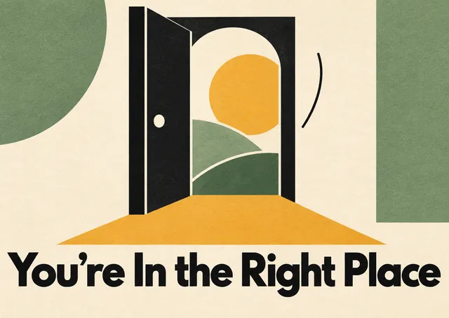 A confident welcome for someone starting a new job, with an open doorway leading into the light.