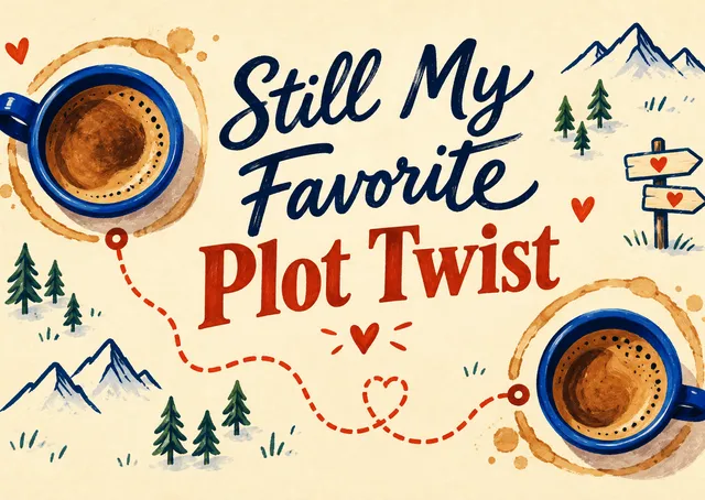 A tender, quietly funny anniversary card for a partner, celebrating a life built one ordinary cup at a time.