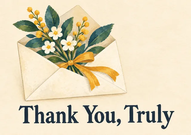 A whimsical thank-you card for anyone you want to appreciate. Warm, storybook charm with a gentle, heartfelt feel.
