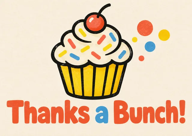 A sweet-and-silly thank-you card for anyone who pitched in. Send it for everyday kindness—it’s warm, playful, and sincere with a fun joke.