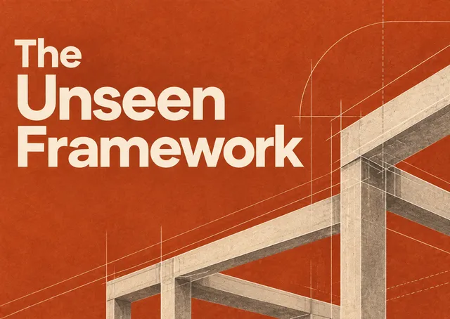A sincere thank-you for someone whose steady, foundational support holds everything up, shown as sketched steel beams.