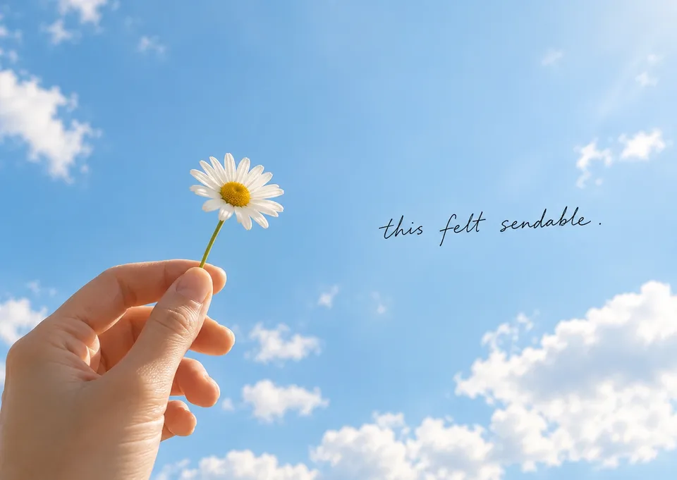 A thoughtful card for a hello for no particular reason: This Felt Sendable.