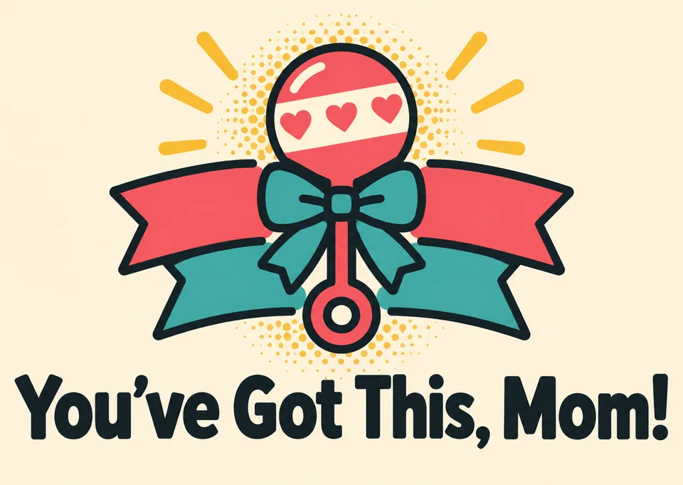 A cheerful baby shower card for mom, with a playful bold message. Perfect for celebrating a new arrival together and making her smile.