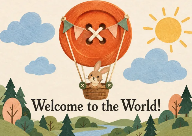 A whimsical new baby card for a coworker, filled with warm storybook charm. Perfect for celebrating their new arrival with joy and heartfelt wishes.