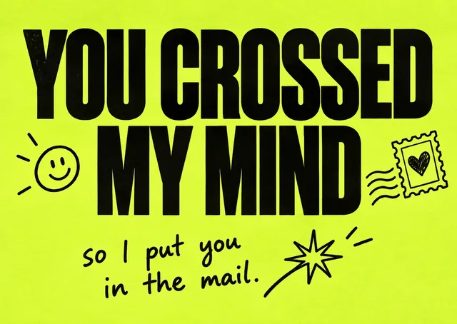 Thinking of You Cards on a postcard