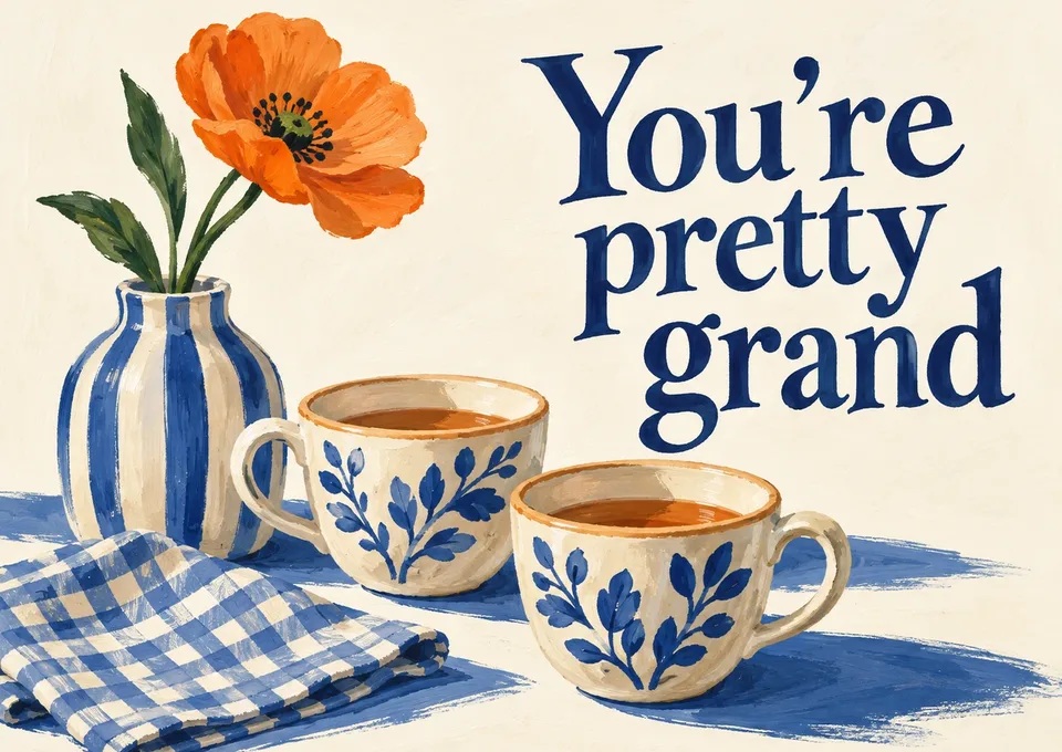 A playful note for a grandparent who is pretty wonderful.