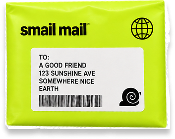 Snailmail envelope ready for delivery