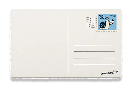 Postcard backside for your message